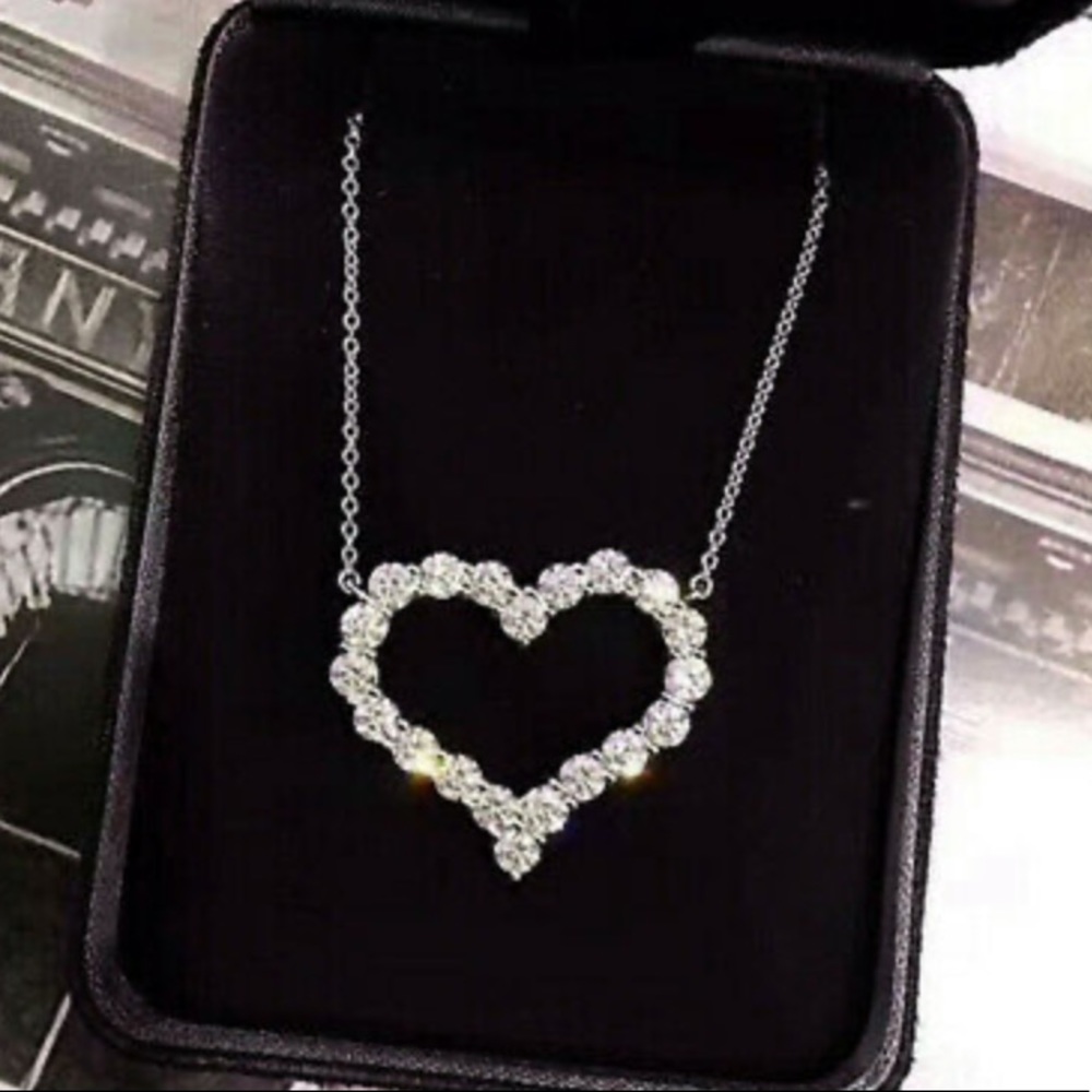 NEW 925 Sterling Silver Heart ❤️ necklace - Picture 5 of 6